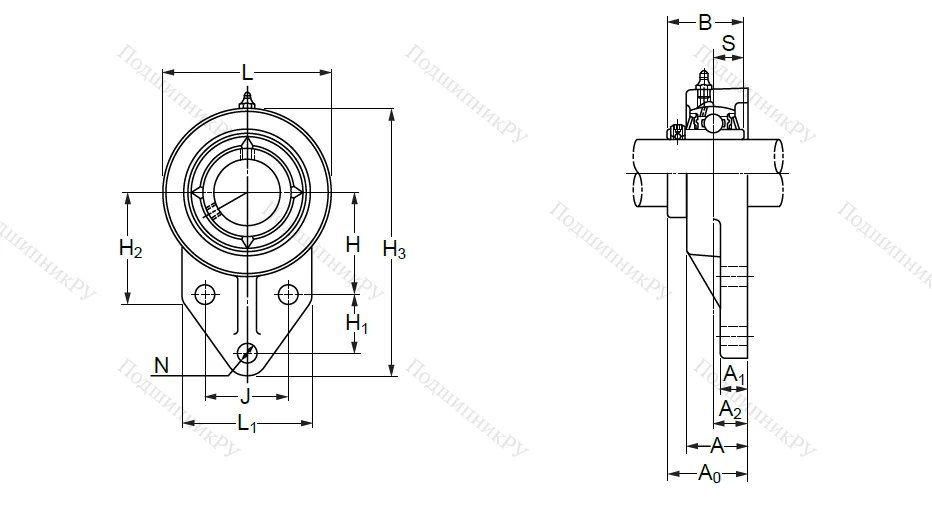 Подшипниковый узел UCFK 207 (UCFH 207) в Череповце