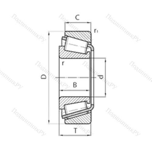 Подшипник роликовый радиально-упорный 331933/Q от производителя  SKF