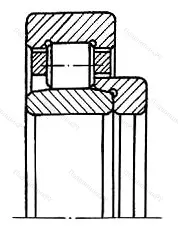 Подшипник  NU 328+HJ 328 (52328) размер 140x300x77/62 от производителя  SKF
