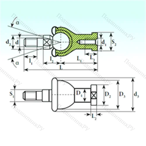 Подшипник скольжения сферический SQZ 10 C RS-1