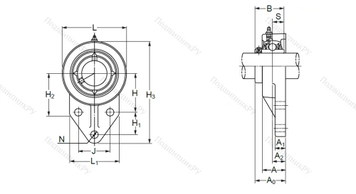 Подшипниковый узел UCFK 203 (UCFH 203) в Череповце