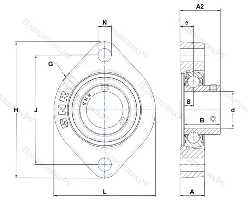 Подшипниковый узел USFD 204 CN в Череповце