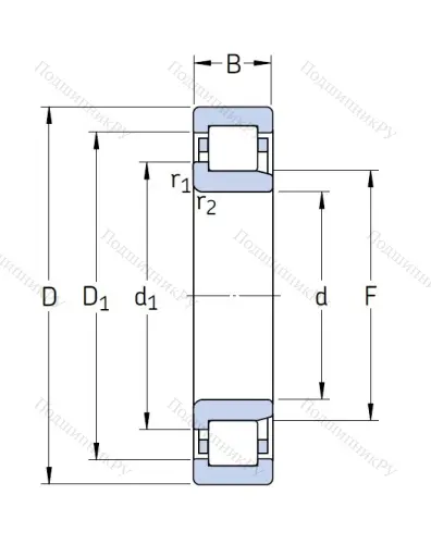 Роликовый цилиндрический подшипник NJ 213 ECP/C 3 от производителя  SKF