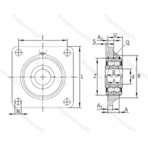 Подшипниковый узел шариковый радиальный