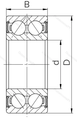 Радиально-упорный шариковый подшипник 3056209 2RS (3209 2RS) в Череповце