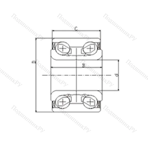 Подшипник шариковый радиально-упорный IJ 131033