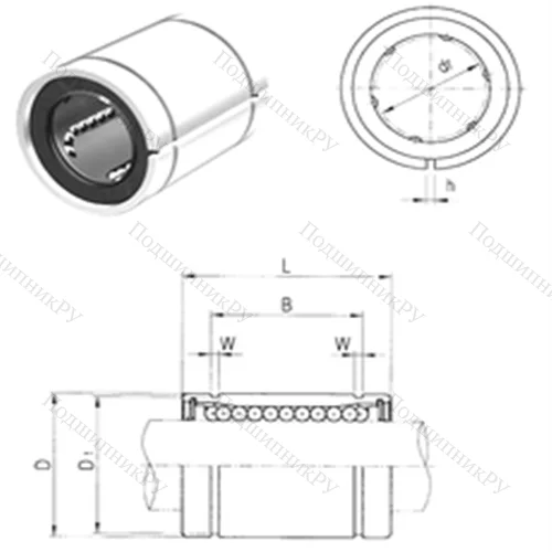 Подшипник шариковый линейный LME 5AJ