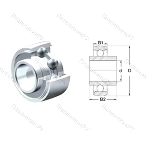 Подшипник шариковый радиальный SUC 204
