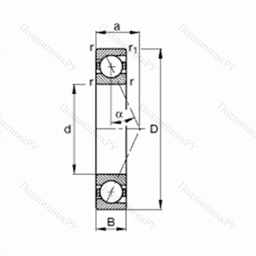 Подшипник шпиндельный B 7221-E-T-P 4S от производителя  FAG Подшипник шпиндельный B 7221-E-T-P 4S от производителя  FAG